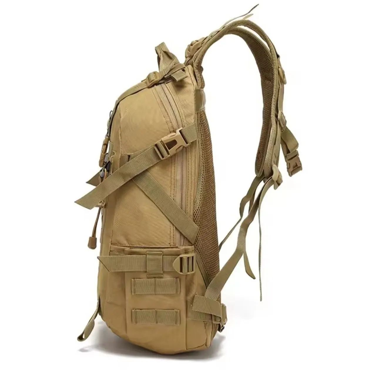 Mochila de lona cor Kahki  - Foto 3