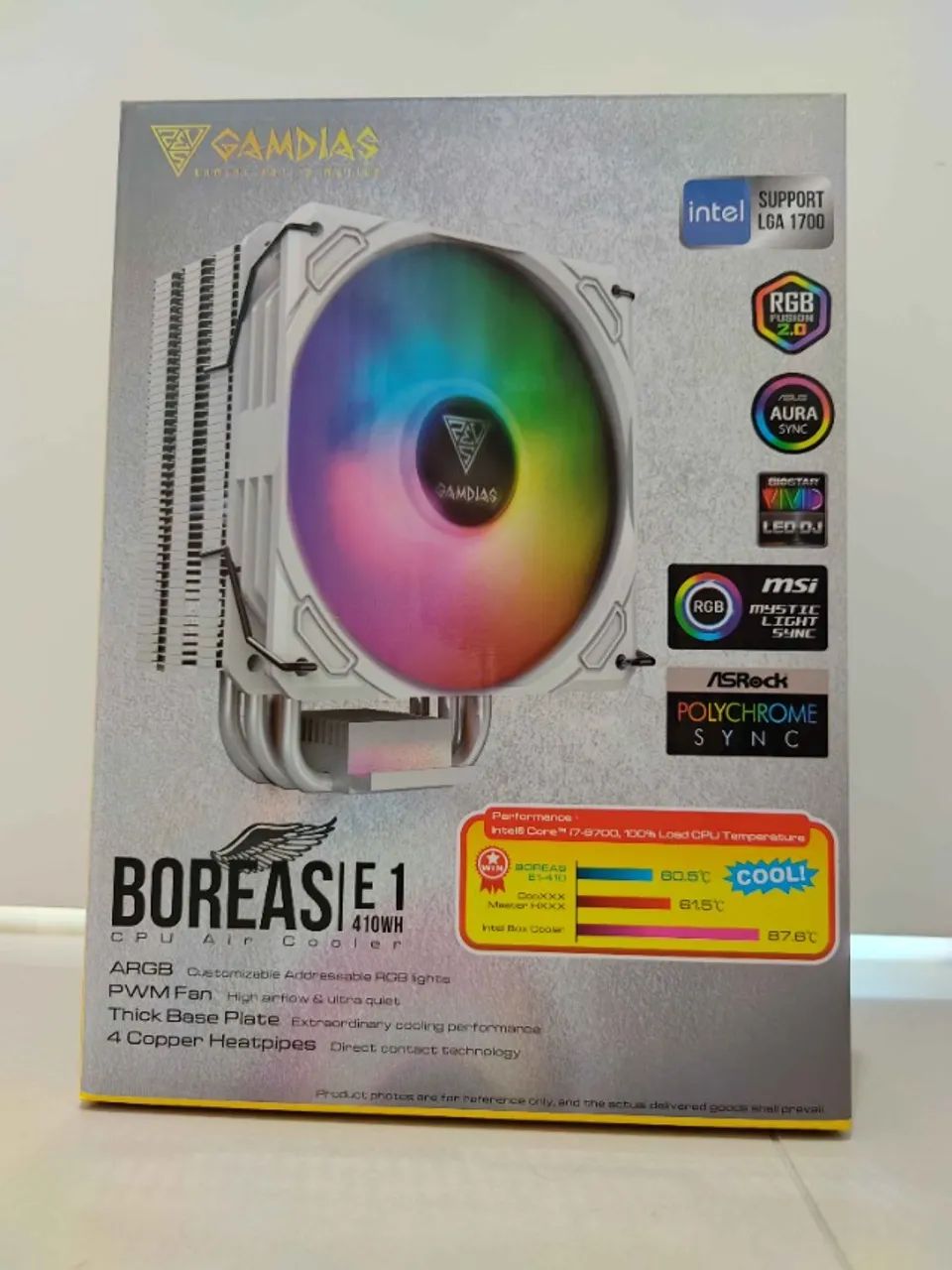 (NOVO) COOLER GAMDIAS BOREAS E1-410 Branco - Foto 4