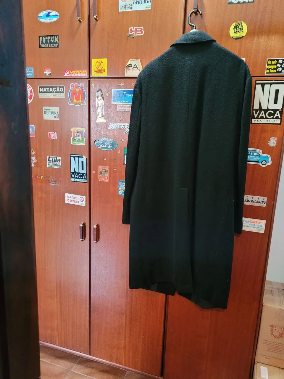 Sobretudo de lã preto - usado 1 vez (tam 56) - Foto 3
