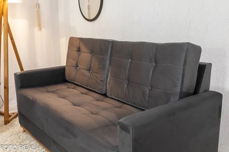 Sofá  Mônaco 3 Lugares + Poltrona Veludo Entrega Rápida - Foto 2