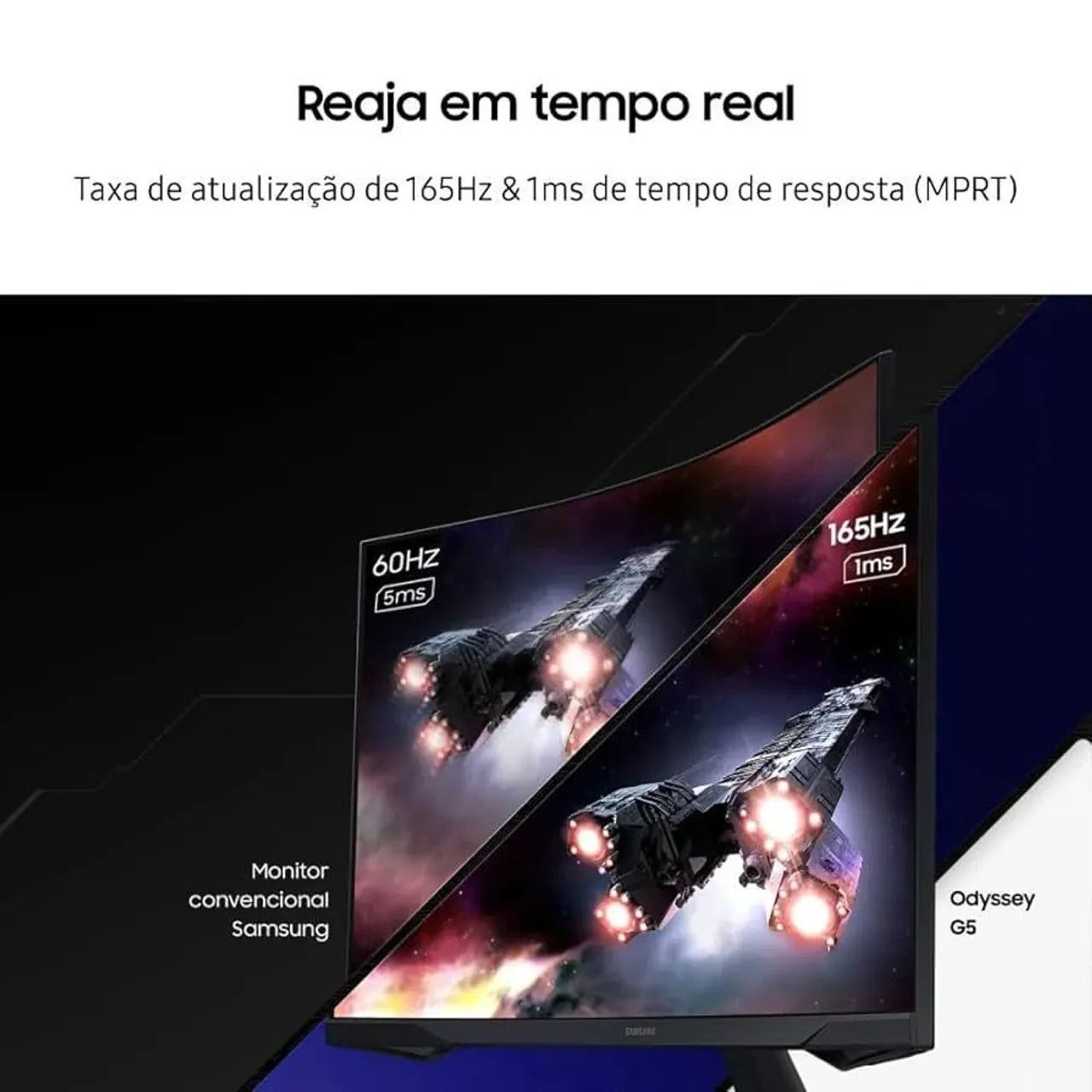 Monitor Samsung Odyssey G5 27 polegadas Resolução QHD Novo Lacrado  - Foto 3