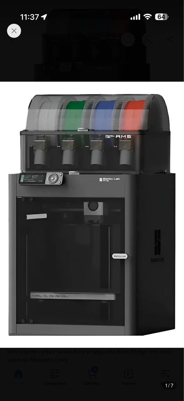 Bambu lab p1s combo pra vender rápido 