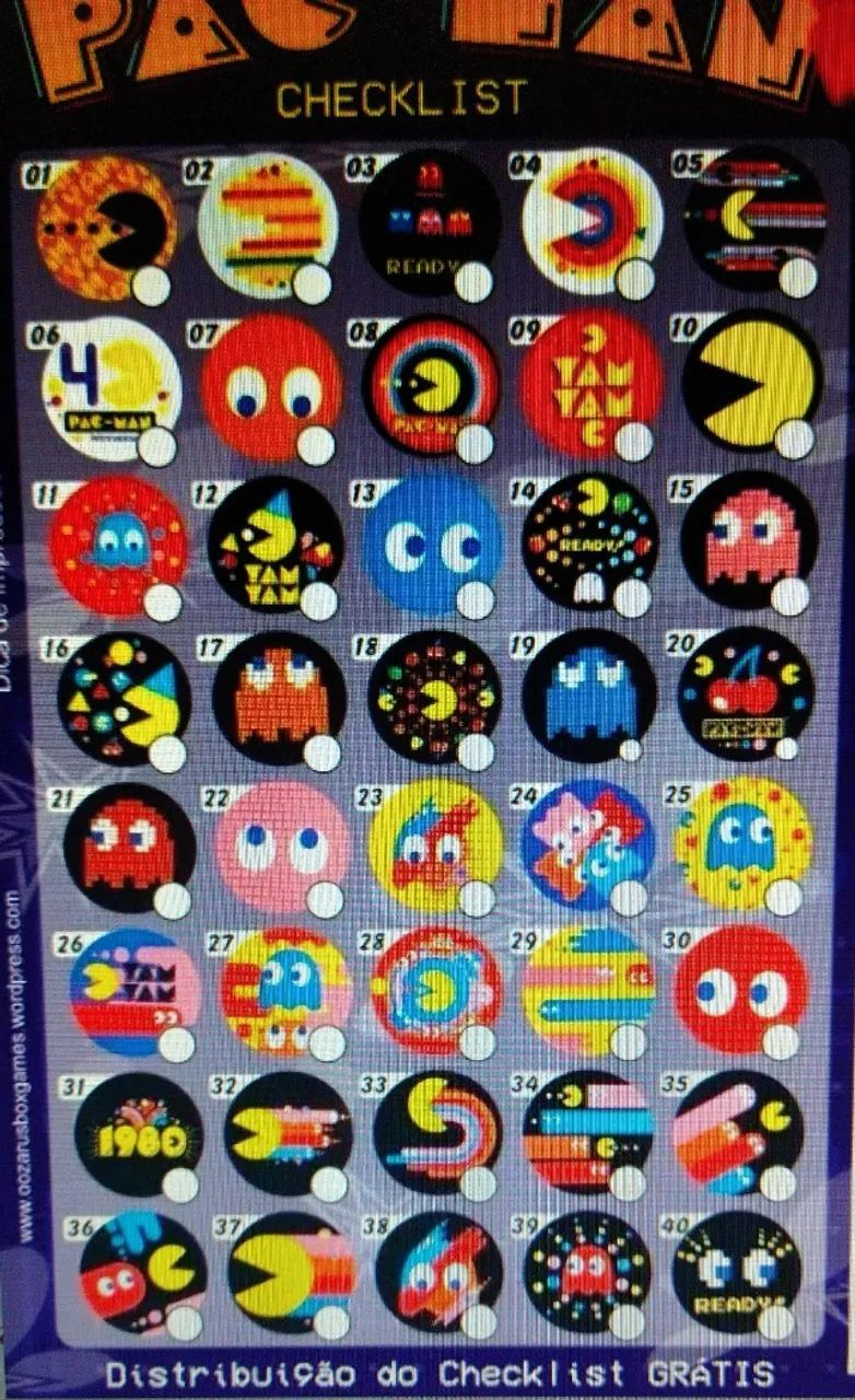 Tazos Pac-Man - Coleção Completa - Foto 3