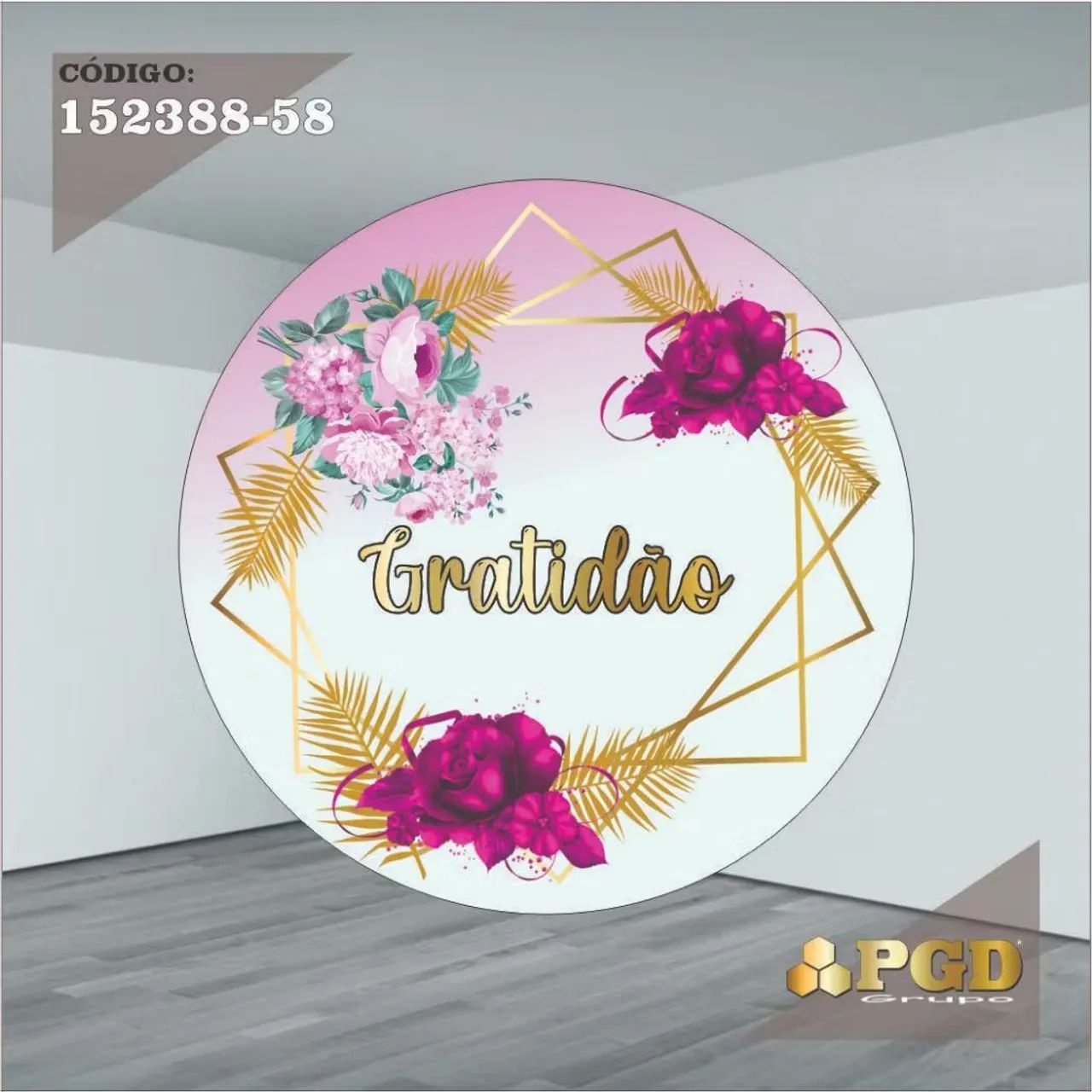 Capa painel redondo, decoração pegue e monte 
