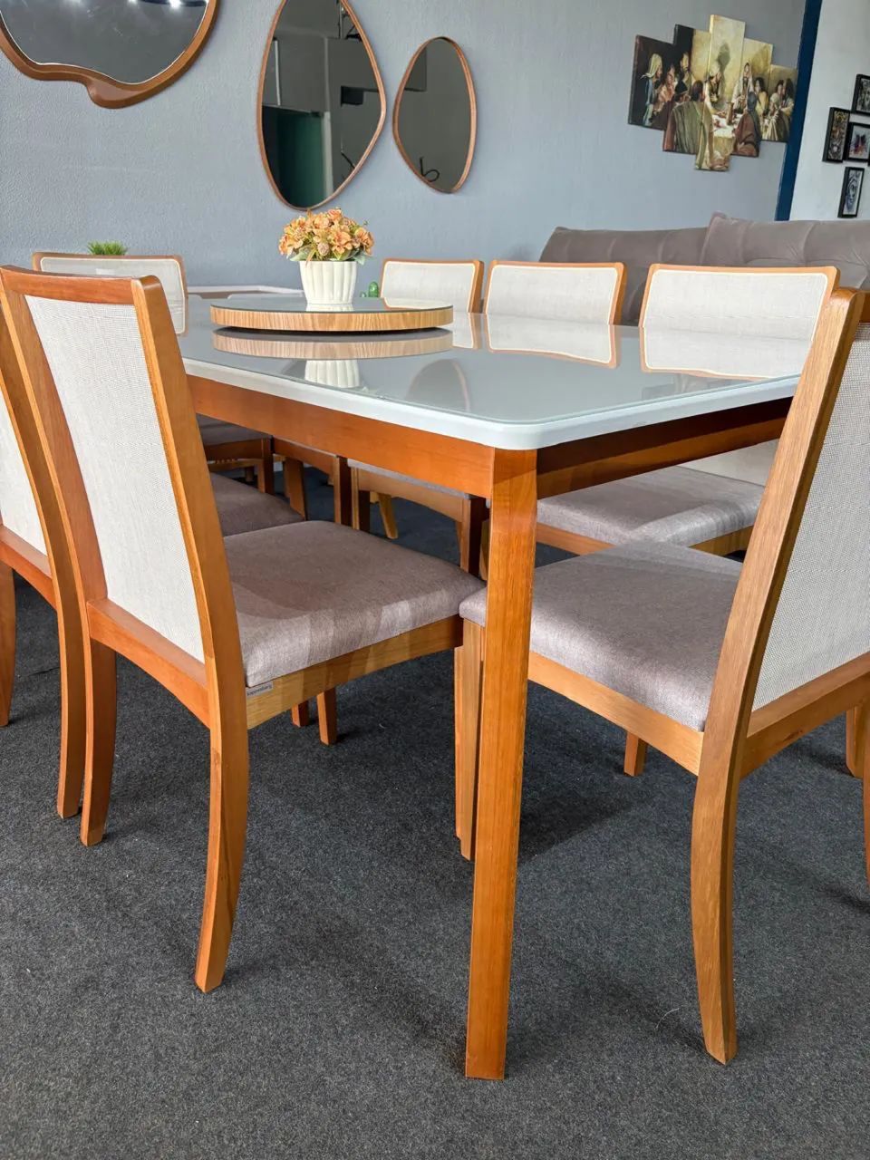 Mesa de Jantar 8 Lugares 100% Madeira Pronta Entrega