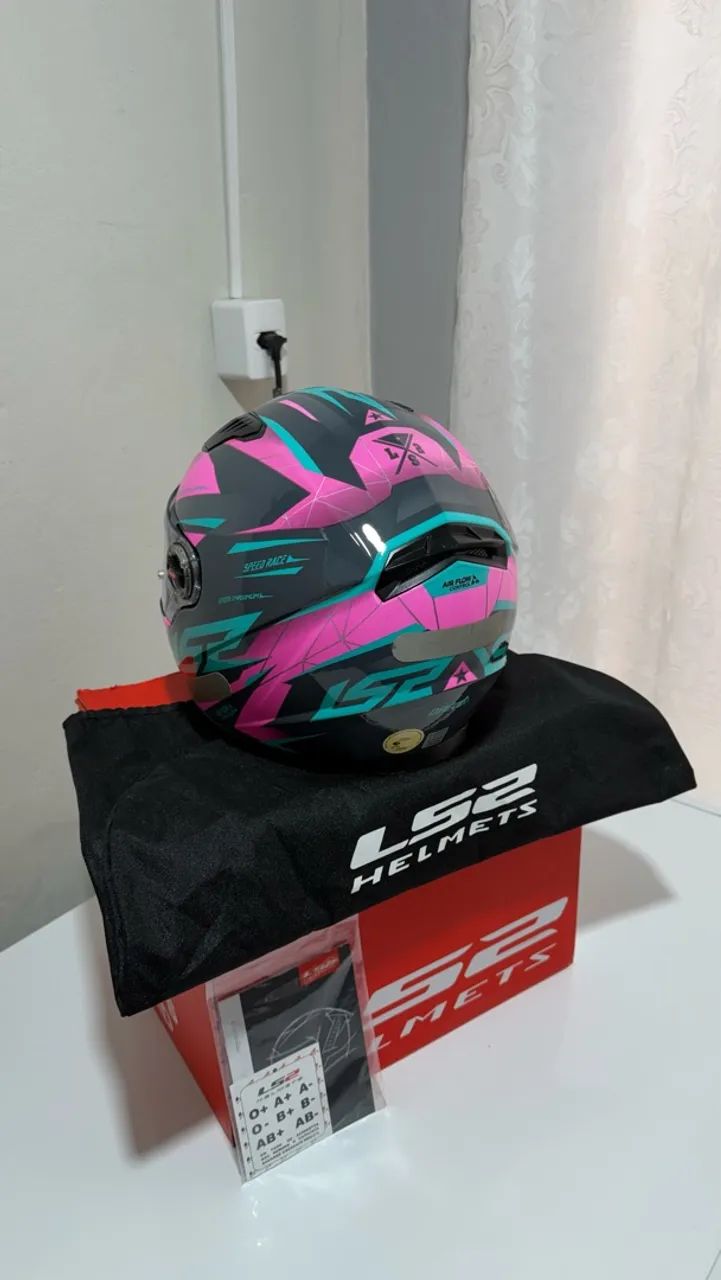 LS2 FF358 DRAZE CINZA E PINK TAM 58 - Foto 2