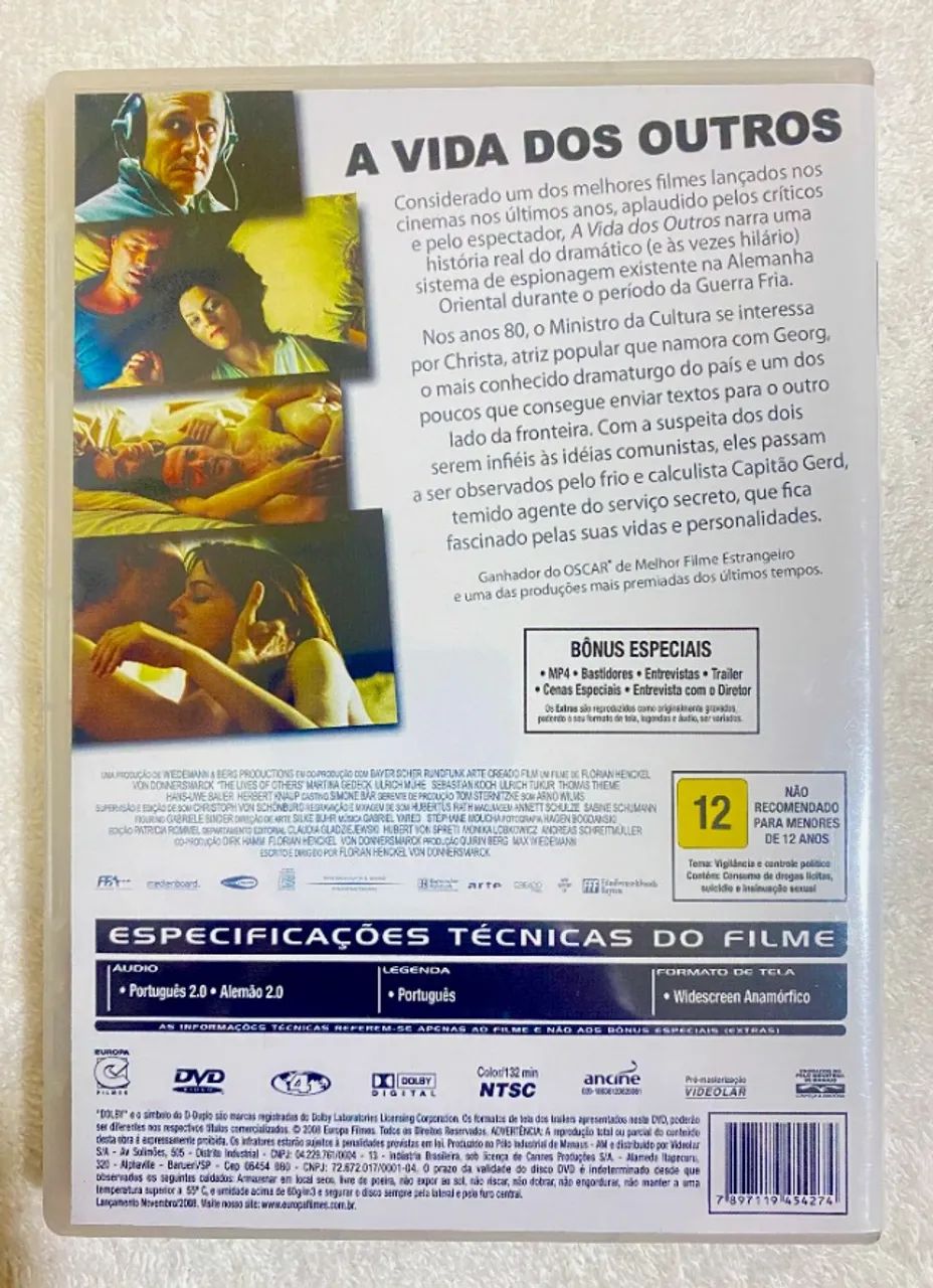 DVD Duplo: A Vida dos Outros (produção alemã-2006) Com luva - Foto 5