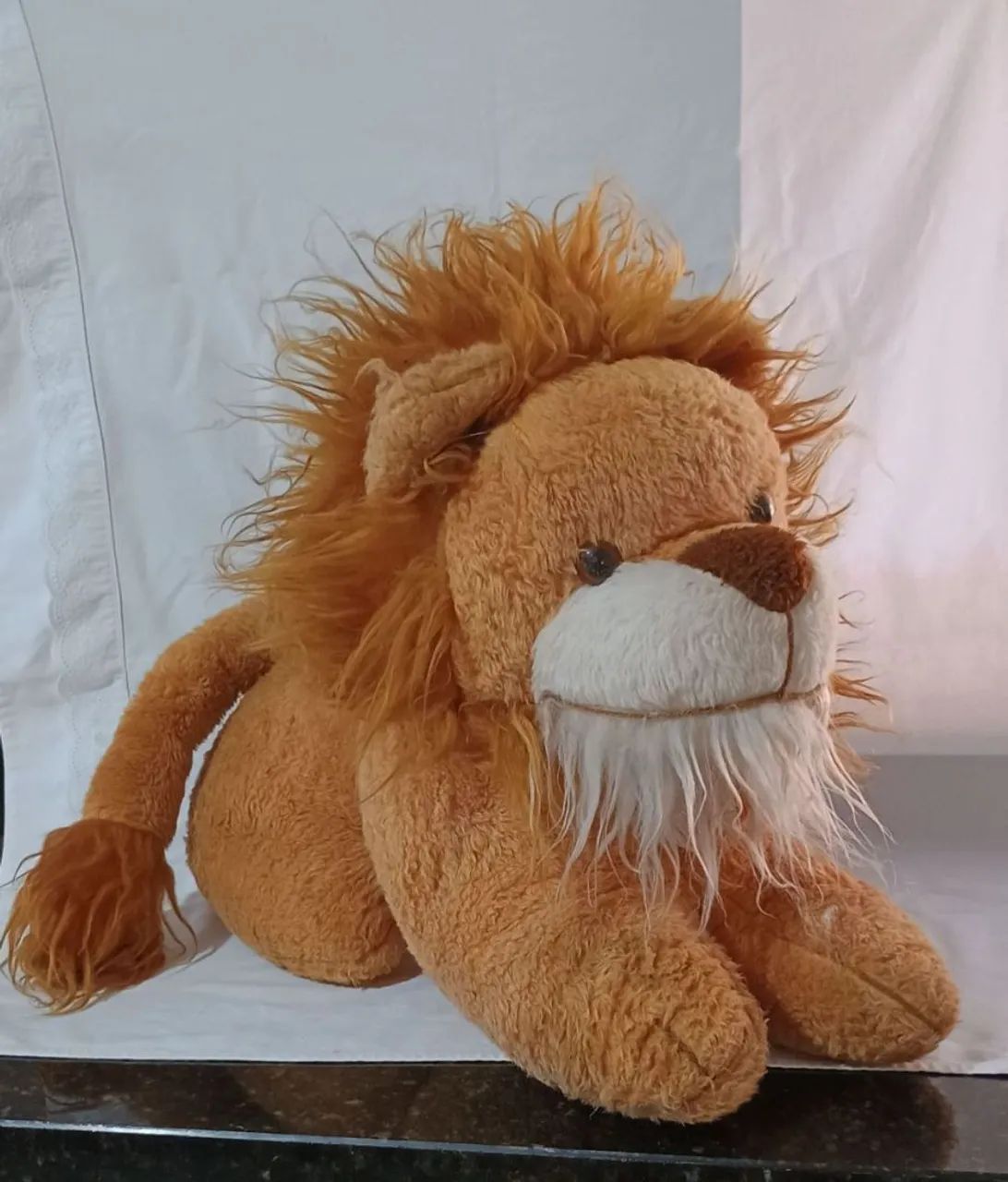 ANTIGOS PELÚCIAS*  lote com um Cachorro e um Leão grande 50 cm cada  - Foto 3