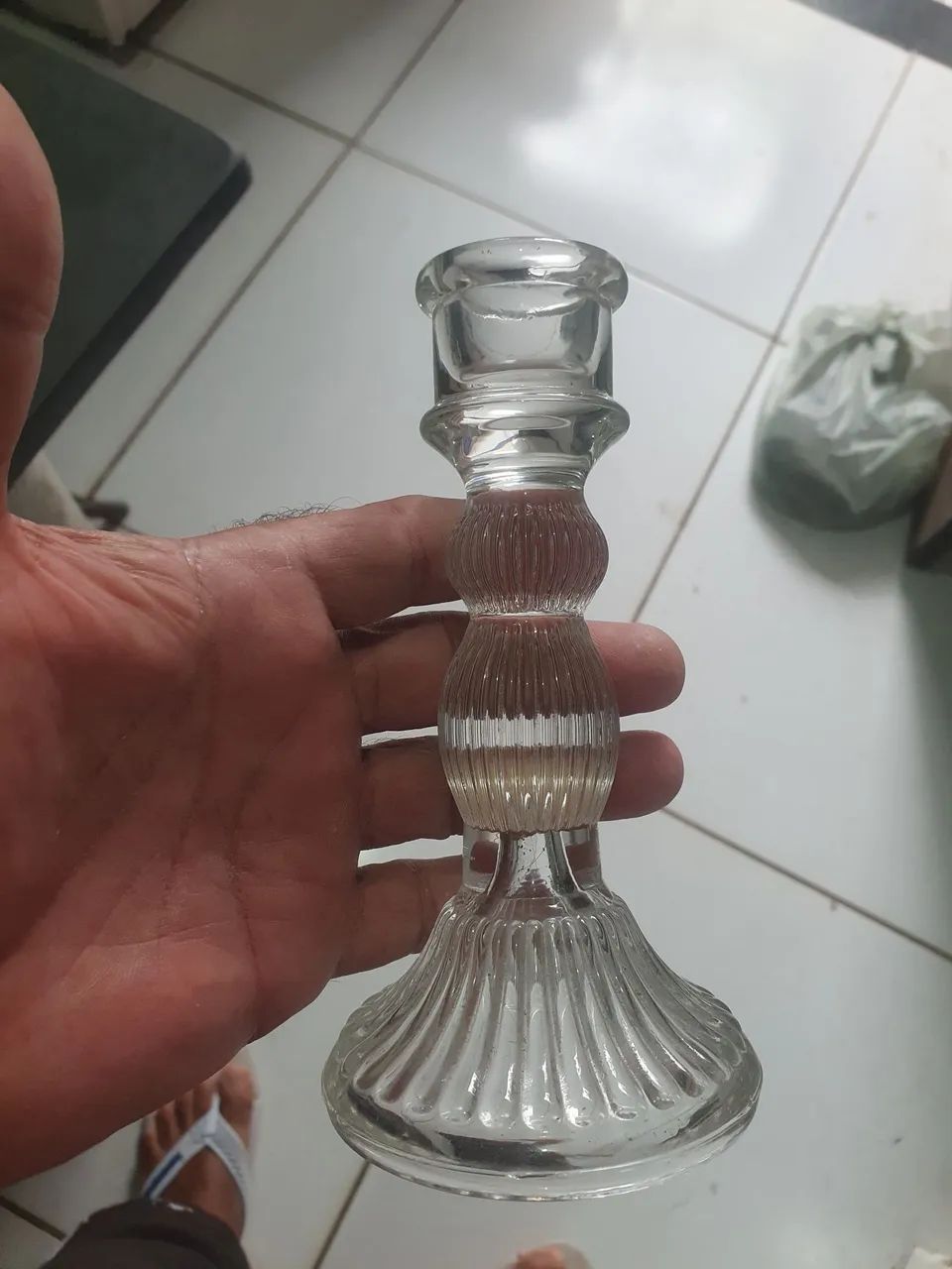 Castiçal de vidro  - Foto 4