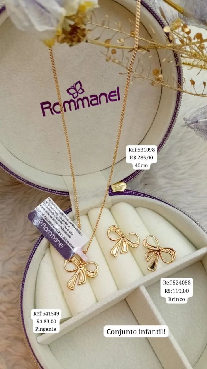 Colar e brincos Rommanel 
