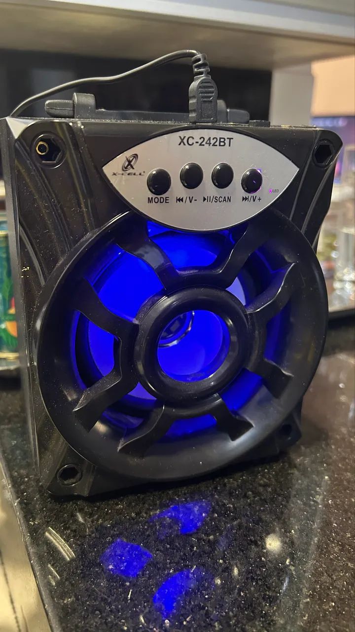 Caixa de som Bluetooth luzes de led