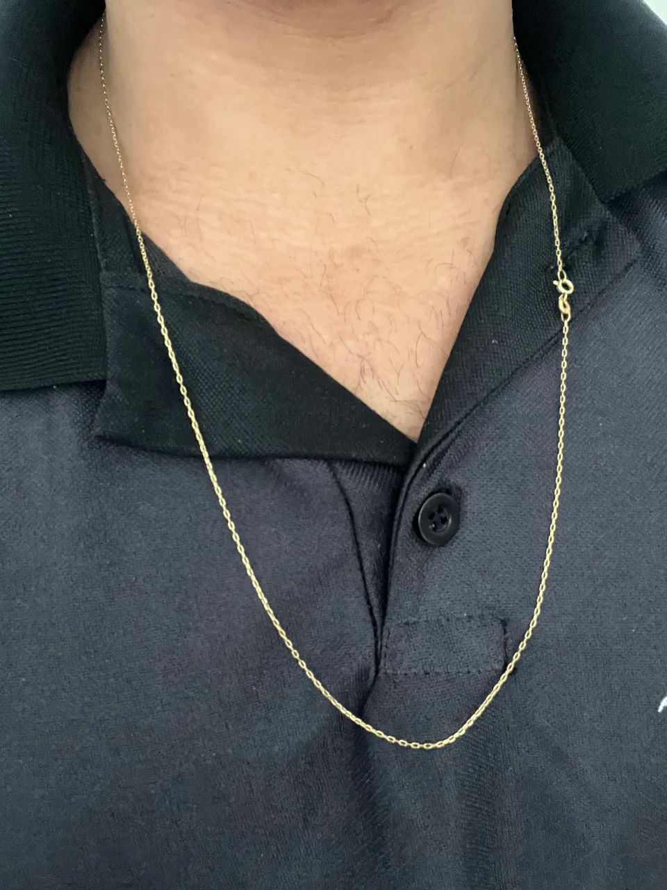 Corrente fica maciça cadeado ouro 18k  - Foto 2