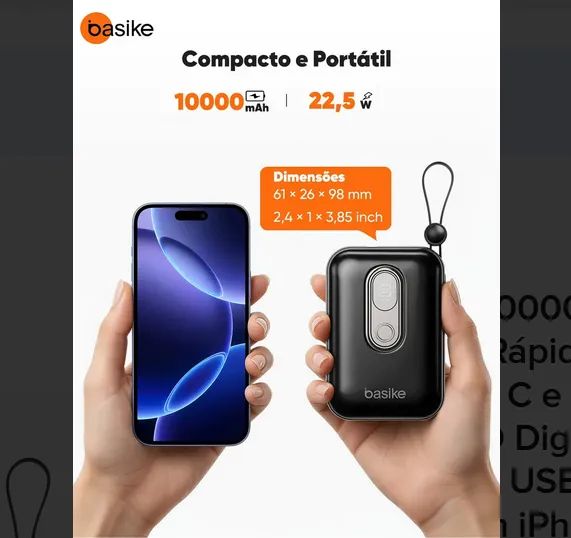 Basike Power Bank 10000mAh 22.5W Turbo Carga Rápida - Foto 4
