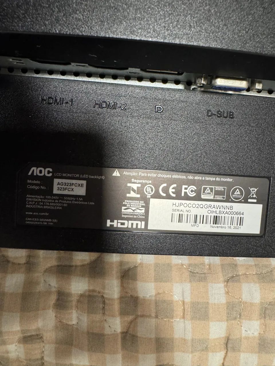 Monitor 32 polegadas agon ag323fcxe - Foto 2