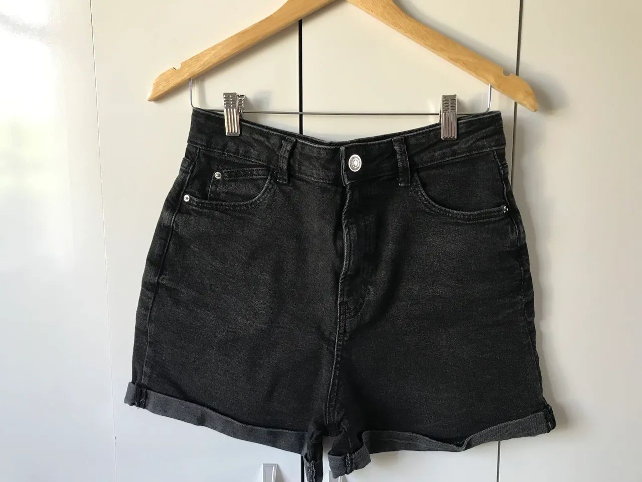 Short jeans preto, primarks, novo