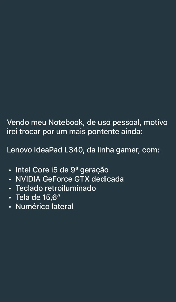 NOTEBOOK LENOVO IdeapadL340  - Foto 2