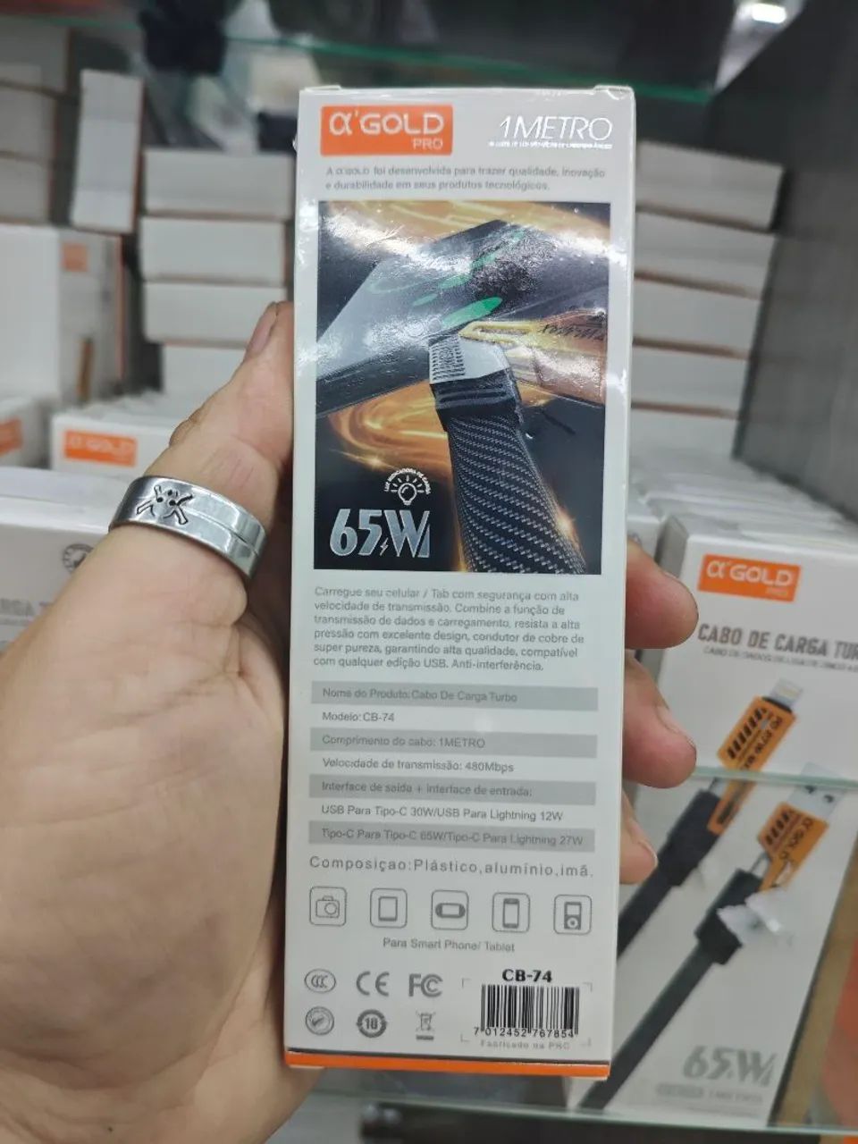 Cabo de Carga e Dados Turbo em Zinco - 65W - Foto 2