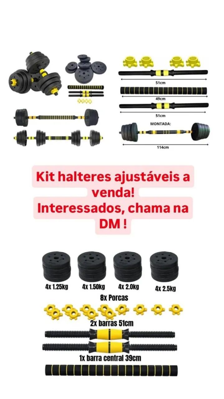 Kit halteres + suporte anilhas 