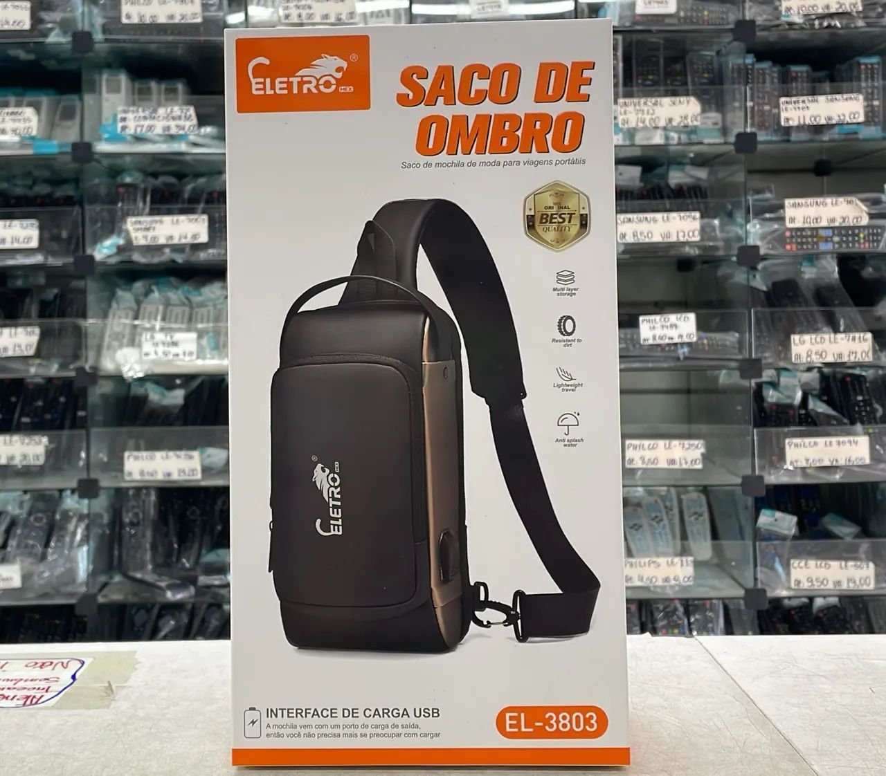 Bolsa transversal 3d impermeável com cadeado  - Foto 2