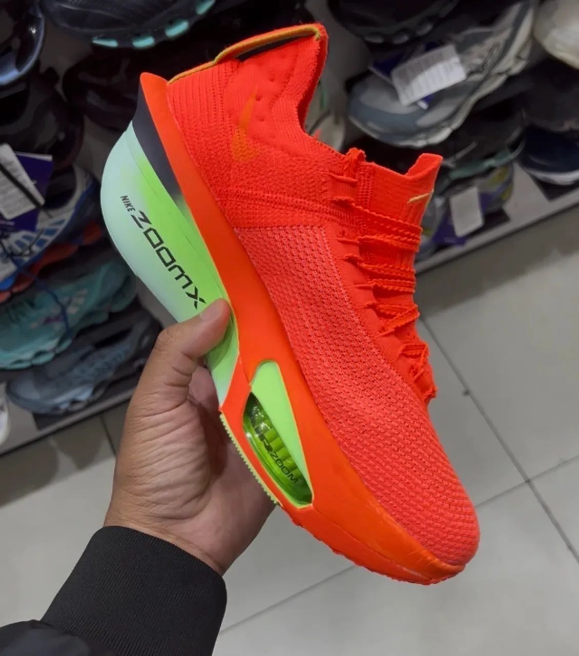 ○・*LF*・◯ Nike Zoom Alphafly 3 Masculino Importado Cor: Laranja Solado