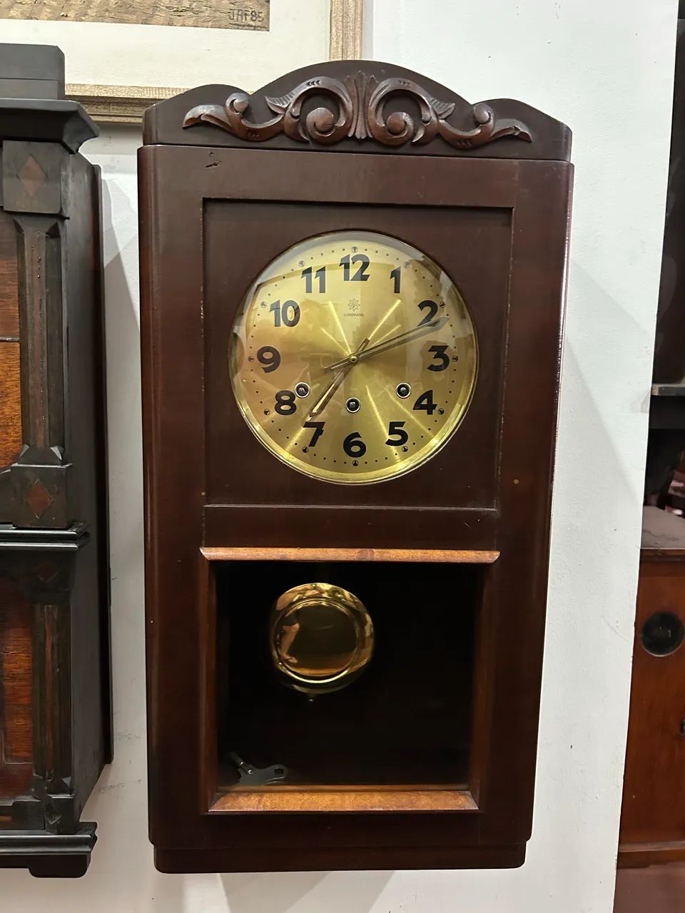 Lindo relógio de parede Junghans alemão carrilhão revisado 
