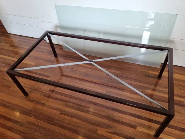 Mesa de centro em estrutura metálica e vidro temperado - Foto 2
