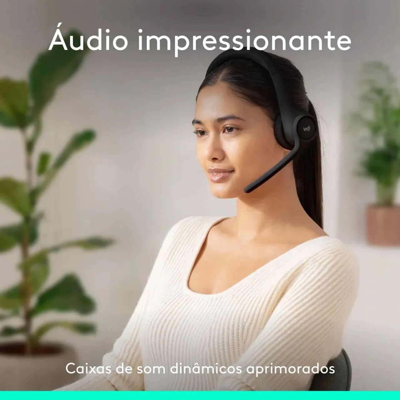 Headset com fio USB Logitech H390 - Foto 4