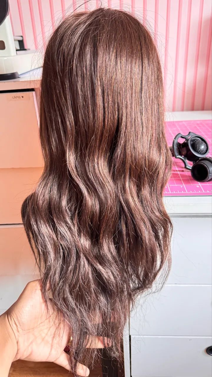 Boneca 50cm de cabelo para treino cabeleireiro - Foto 2