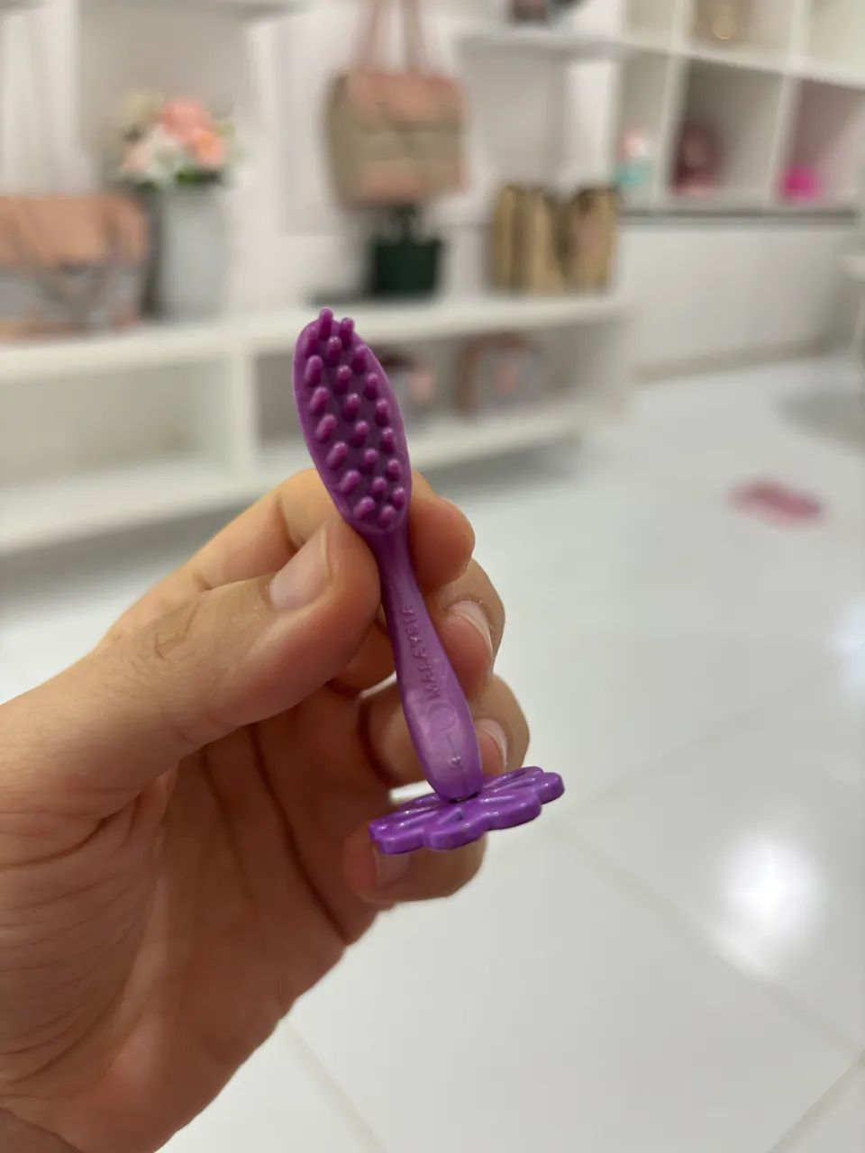 Mini escova de cabelo da Barbie happenin?hair 1998 - Foto 5