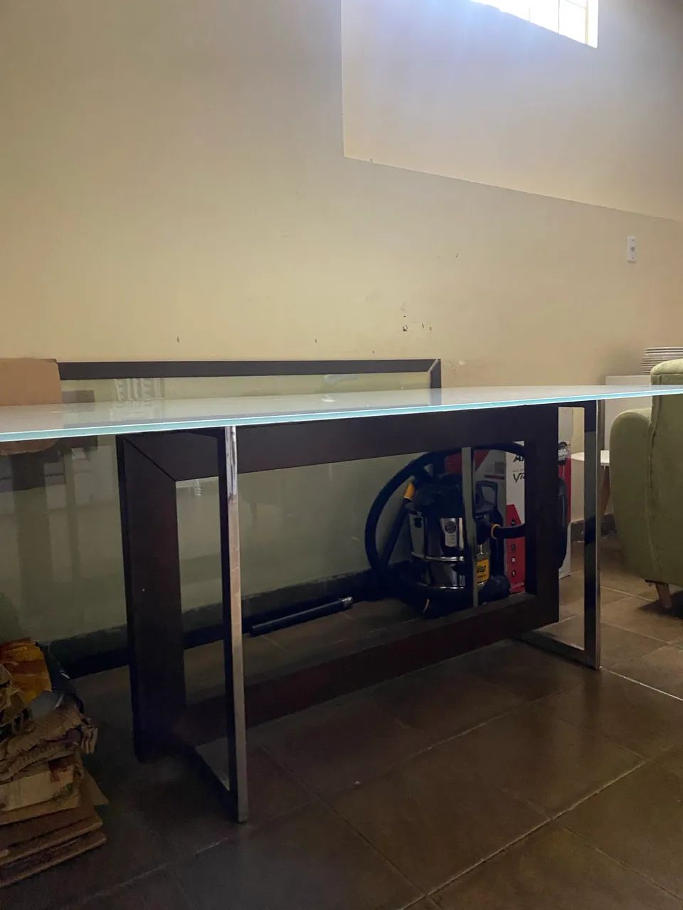 Mesa de vidro grande 
