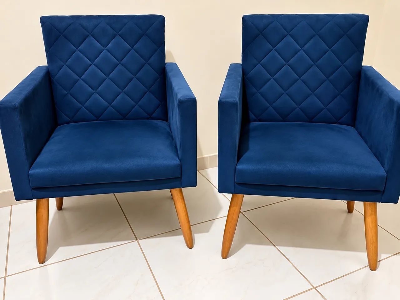 Poltronas decorativas azul-marinho