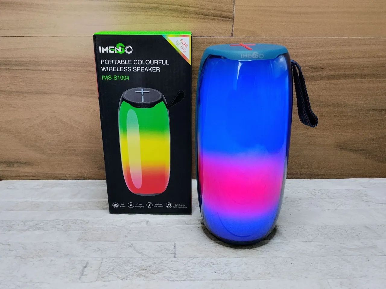 Caixa de Som Bluetooth Muito Forte Recarregável com Led