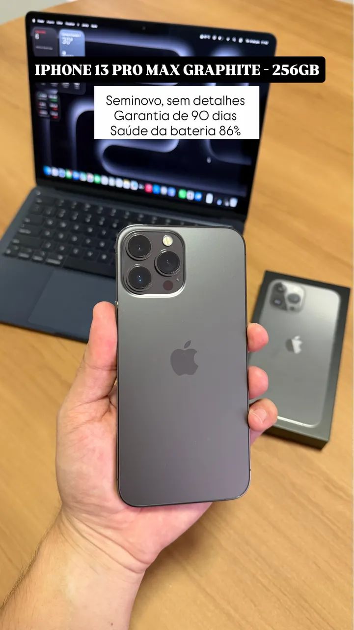 Apple iPhone 13 Pro 256GB グラファイト Apple iPhone 13 Pro 256GB Grafite Tela 6,1” - 12MP iOS - iPhone 13