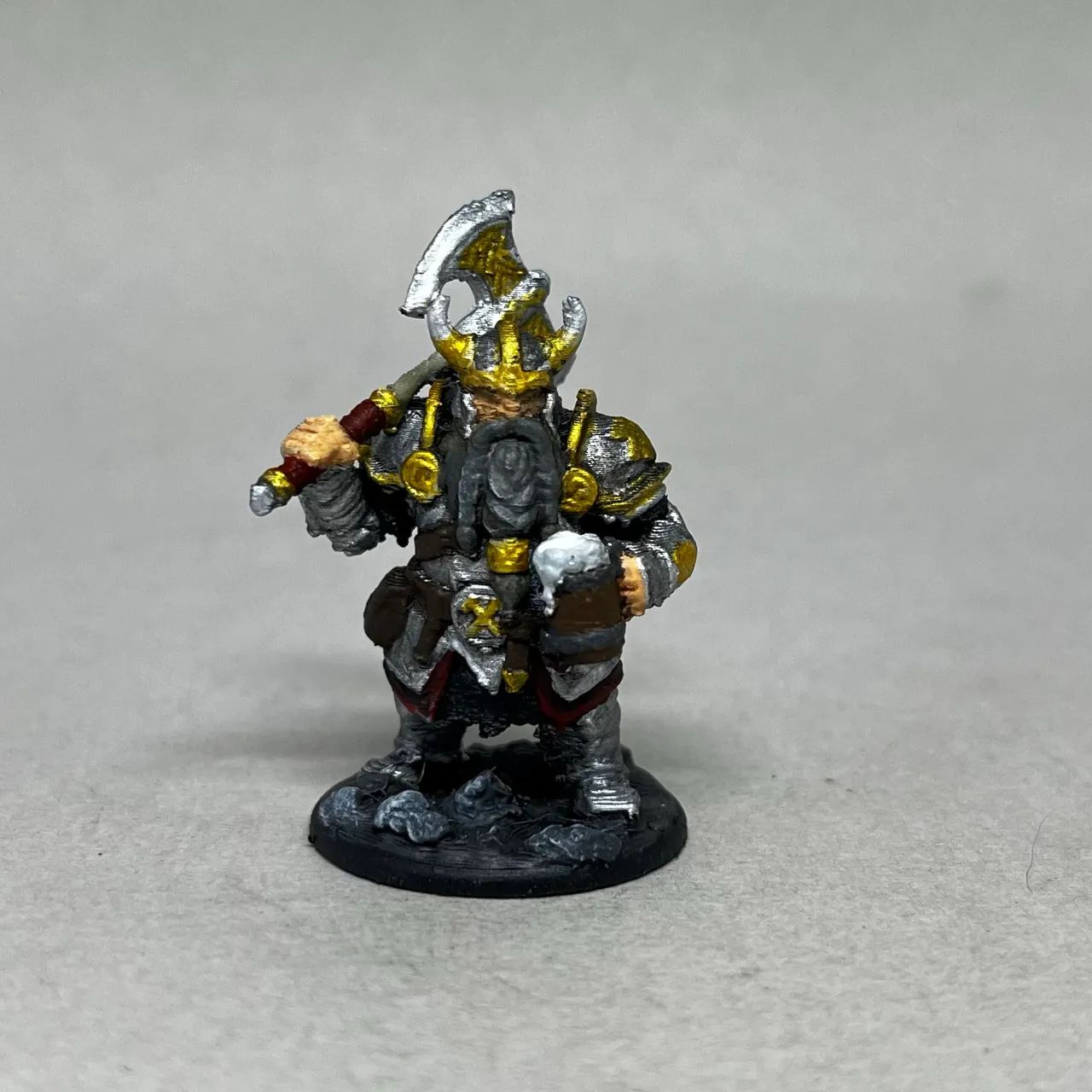 Miniatura Guerreiro Anão RPG de Mesa Dungeons & Dragons
