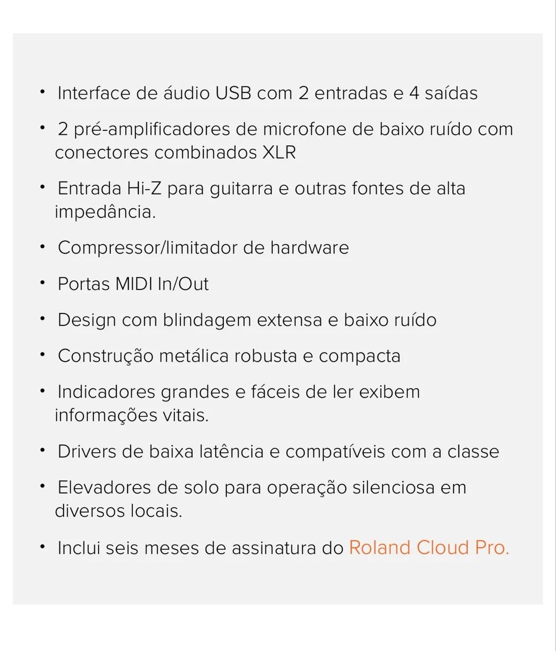 INTERFACE DE ÁUDIO ROLAND RUBIX24 - Foto 4