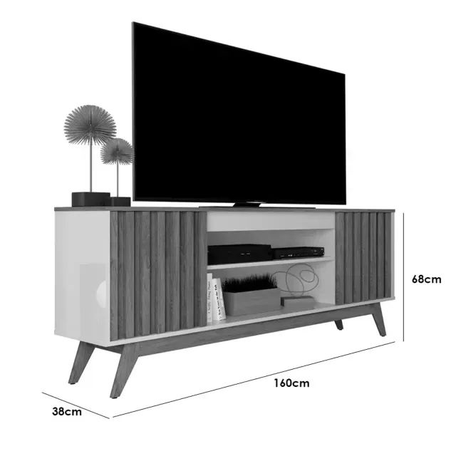 Rack Malibu para Tv Até 60 Polegadas 2 Portas Germai 160cm  - Foto 4