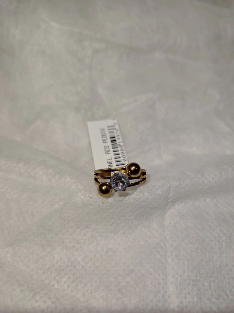 Anel feminino Dourado Com Pedra  - Foto 4