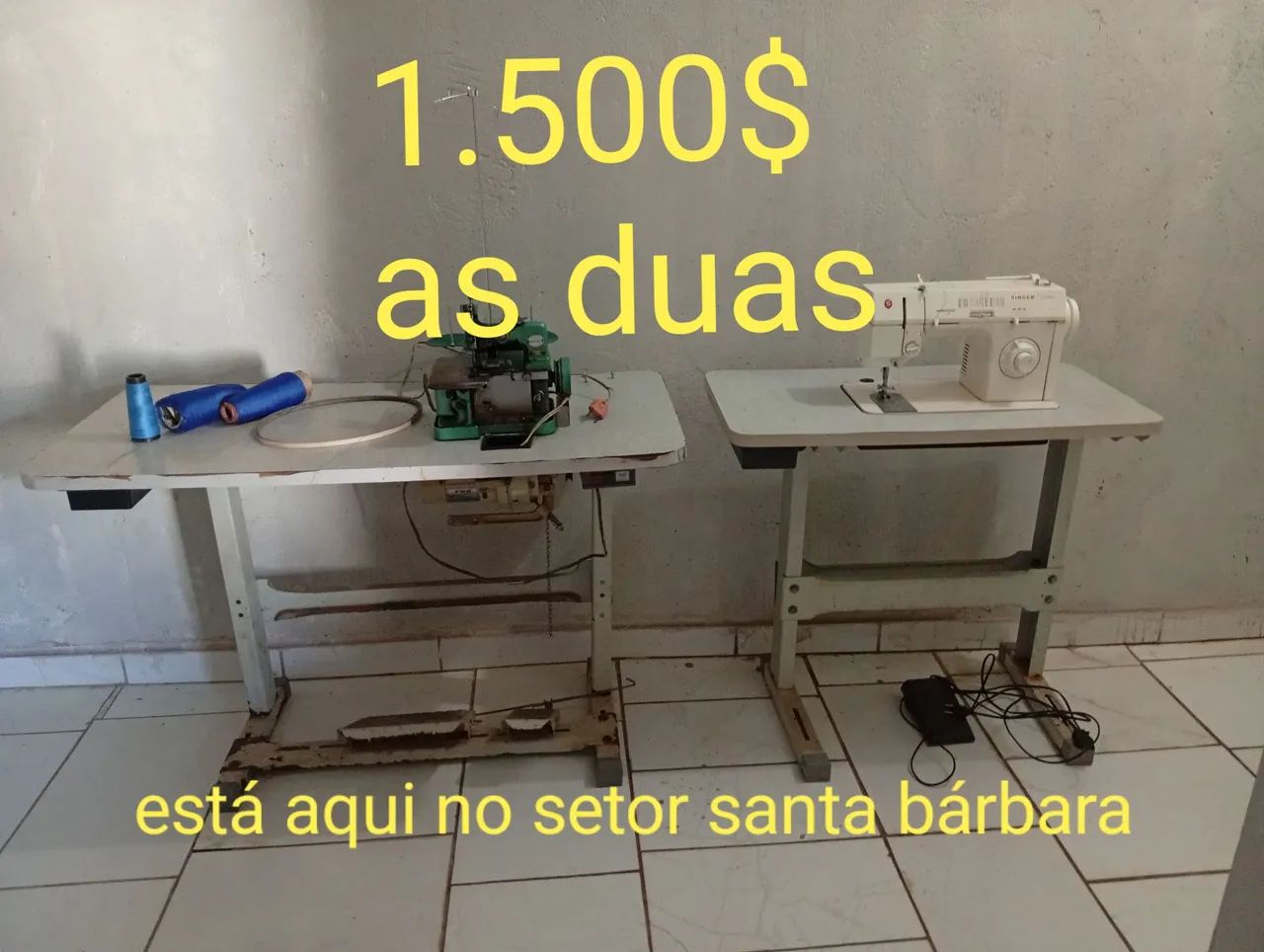 Vendo 2 máquinas barato pra vender logo 