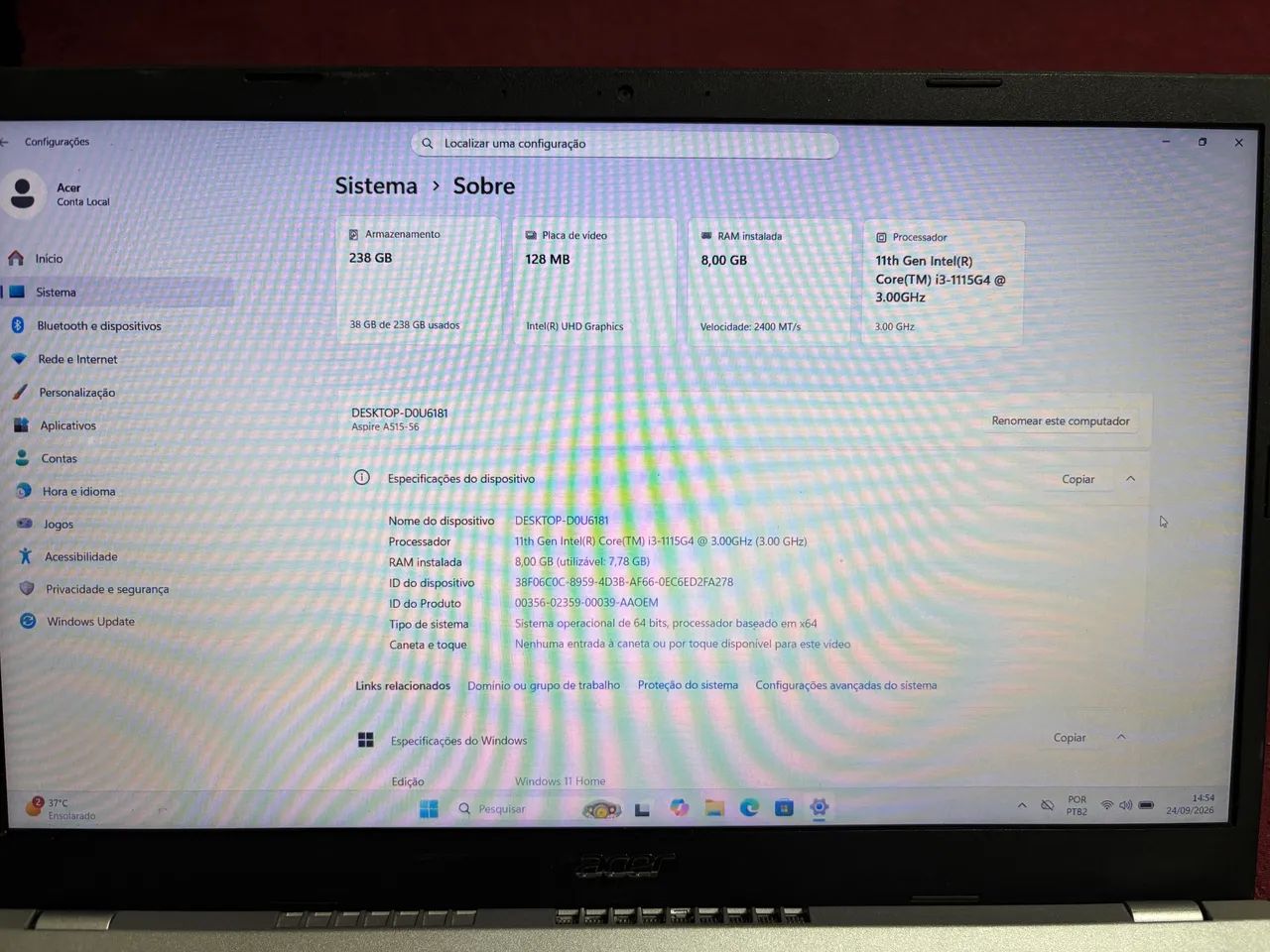 Vendo notebook Acer core i3  - Foto 2
