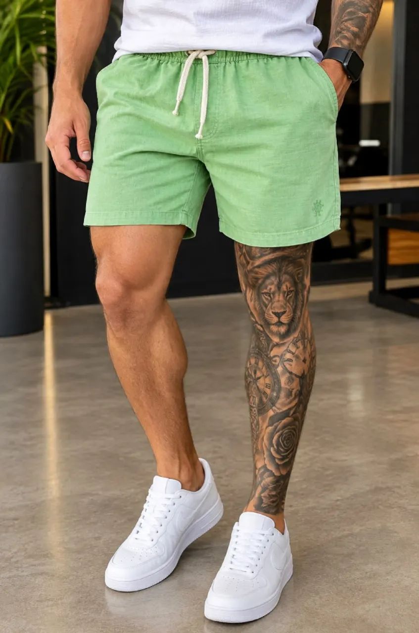 Short Masculino de Linho  - Foto 4