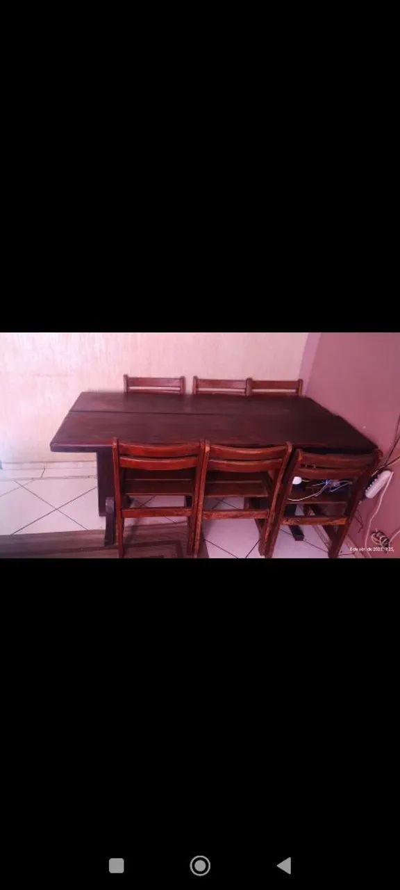 Mesa de 6 lugares madeira maciça  - Foto 4