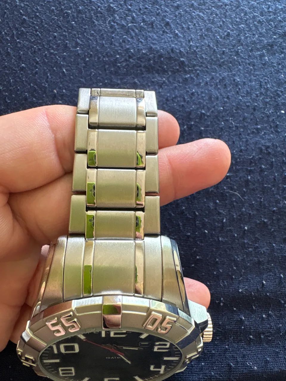 Relógio Seculus Masculino Robusto Aço Aro 3D Prata - Foto 3