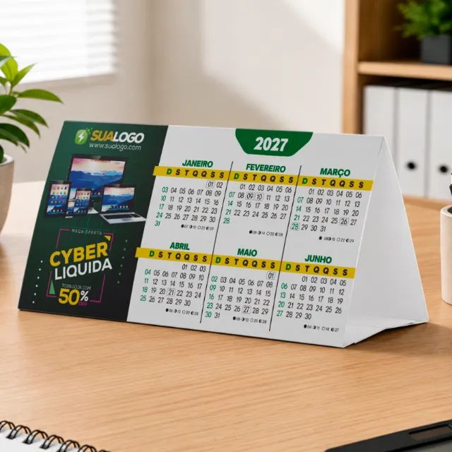 Calendário 2027 triangular de mesa - Foto 4