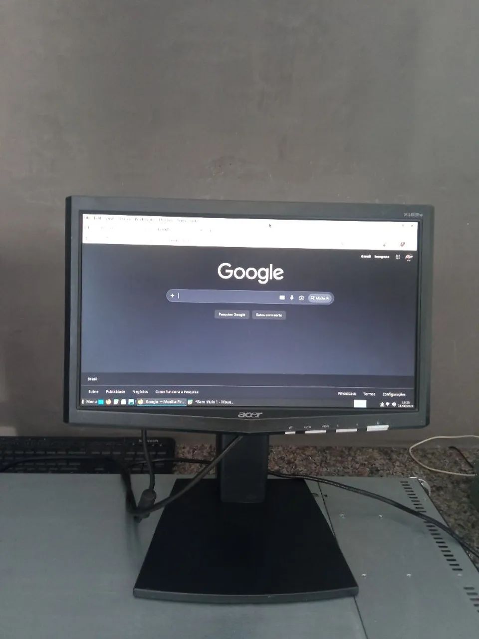 Monitor acer x163w 15.6 polegadas