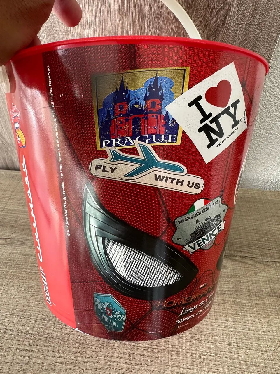 Balde Colecionável raro Spider-Man Cinemark Far From Home M&Ms Campinas-sp - Foto 3