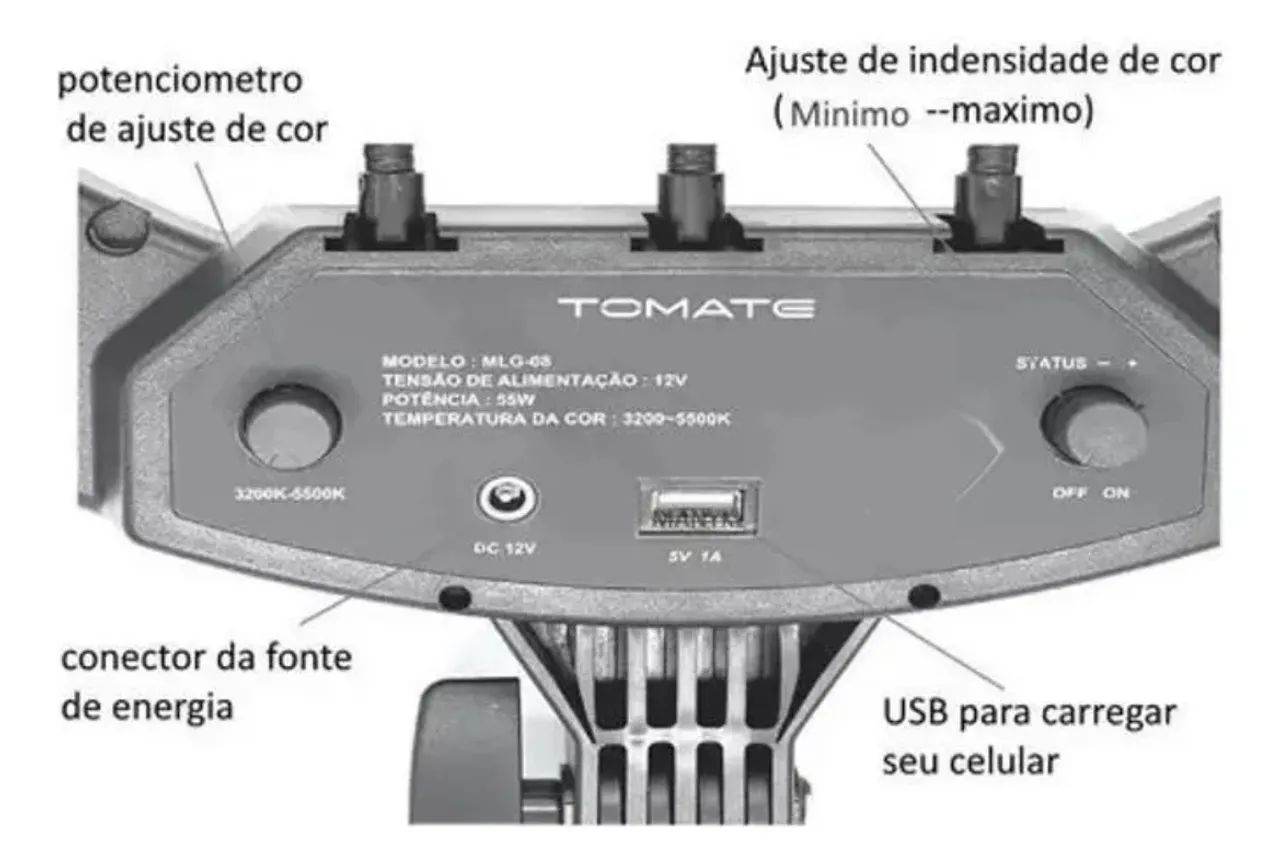 Ring Light Profissional Tomate 18 Polegadas 55W LED 448 Leds com Tripé - Foto 2