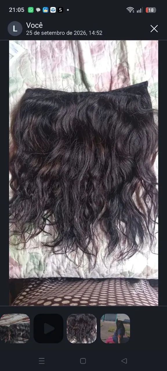 Cabelo humano 3 telas 200g