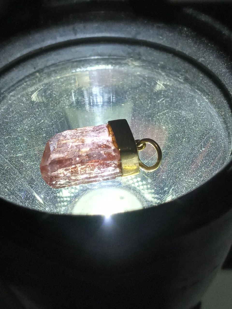 PINGENTE TOPÁZIO IMPERIAL E OURO 