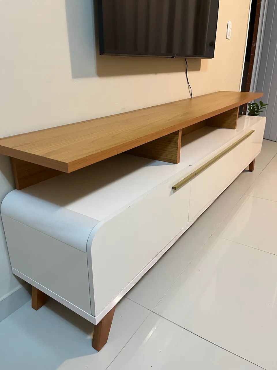 Rack para TV - 180 cm Off white  - Foto 3