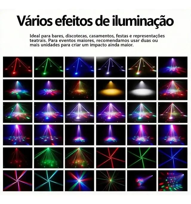 Moving Multi Efeitos Led (Laser, Strobo, Dmx) - Foto 4